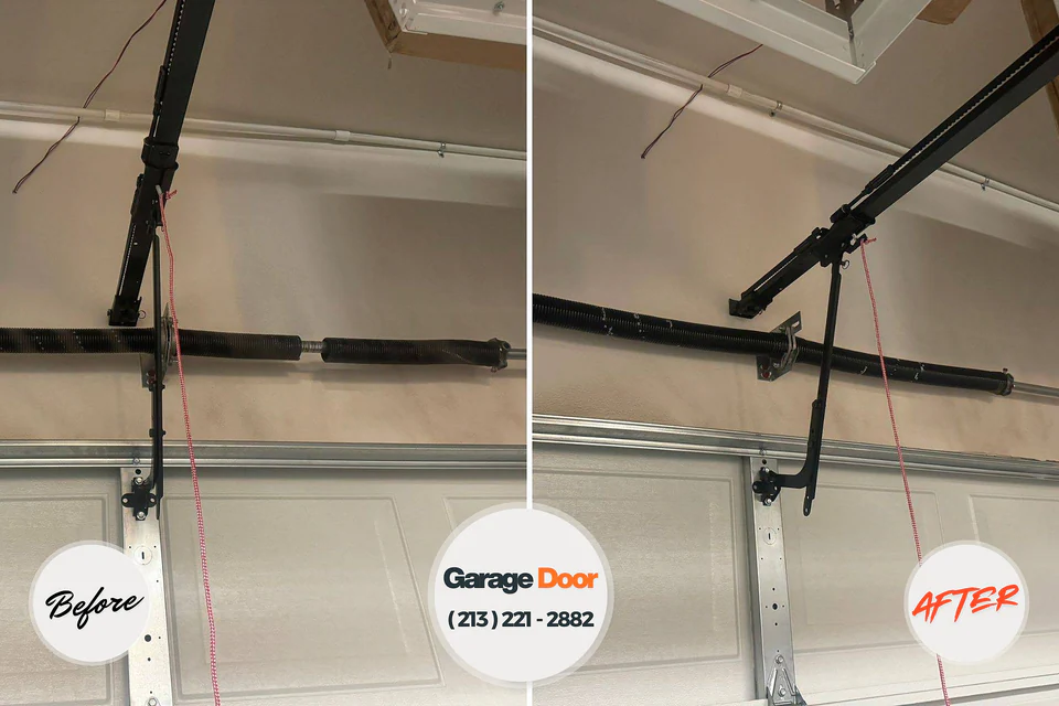 Before and after: garage door repair Millington, NJ